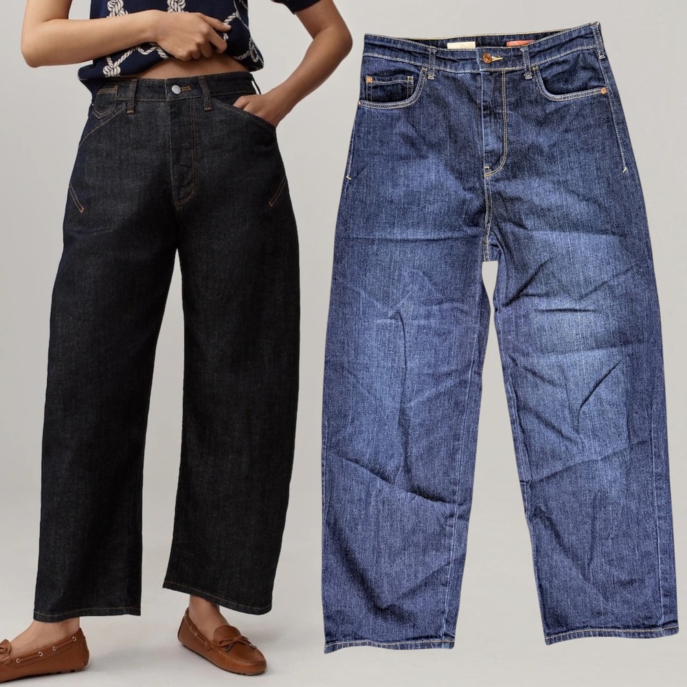 Pilcro Wide Leg Jeans The Wanderer Dark Wash Blue 29